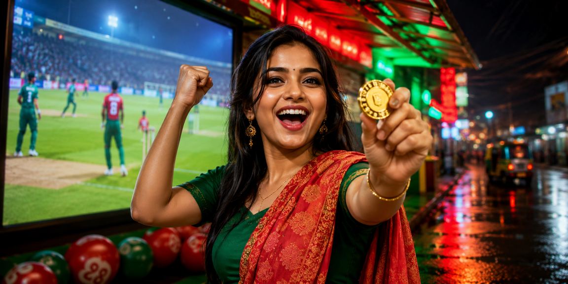 রংপুরে ক্রিকেট বেটিং উপভোগ করছেন একজন দর্শক